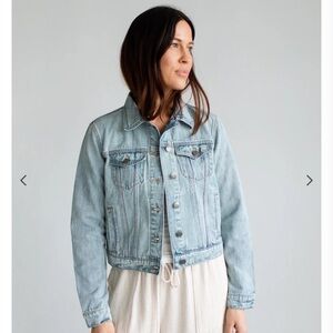 CJLA Fletcher Light Wash Jean Jacket Carly Jean Los Angeles Denim Jacket